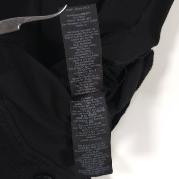 TORY BURCH Women's Dress Pants Size 10 Stretch Cotton Ankle Zip Black 1210-74820 - Picture 12 of 13